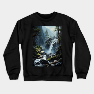 Mountain River Nature Photography Crewneck Sweatshirt